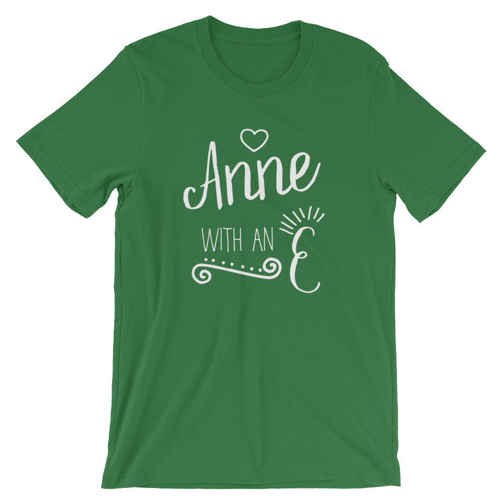 Anne With An E Book Lover Tee Short-Sleeve Unisex T-Shirt Green Shirt White Print