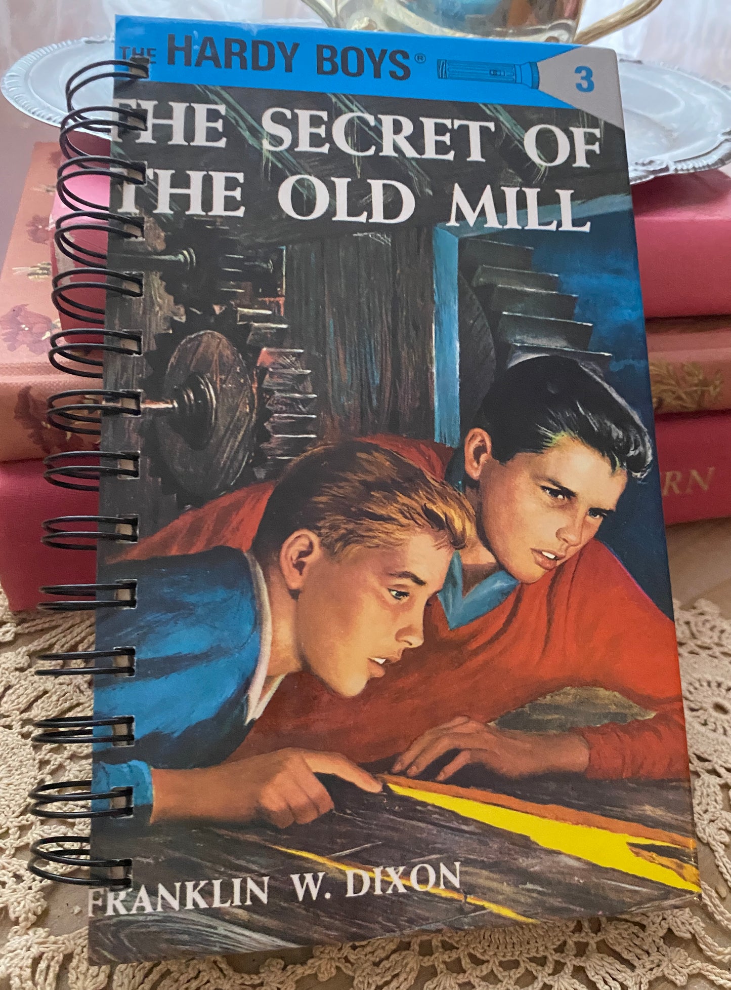 Vintage Hardy Boys Mystery Blank Journal upcycled sustainable