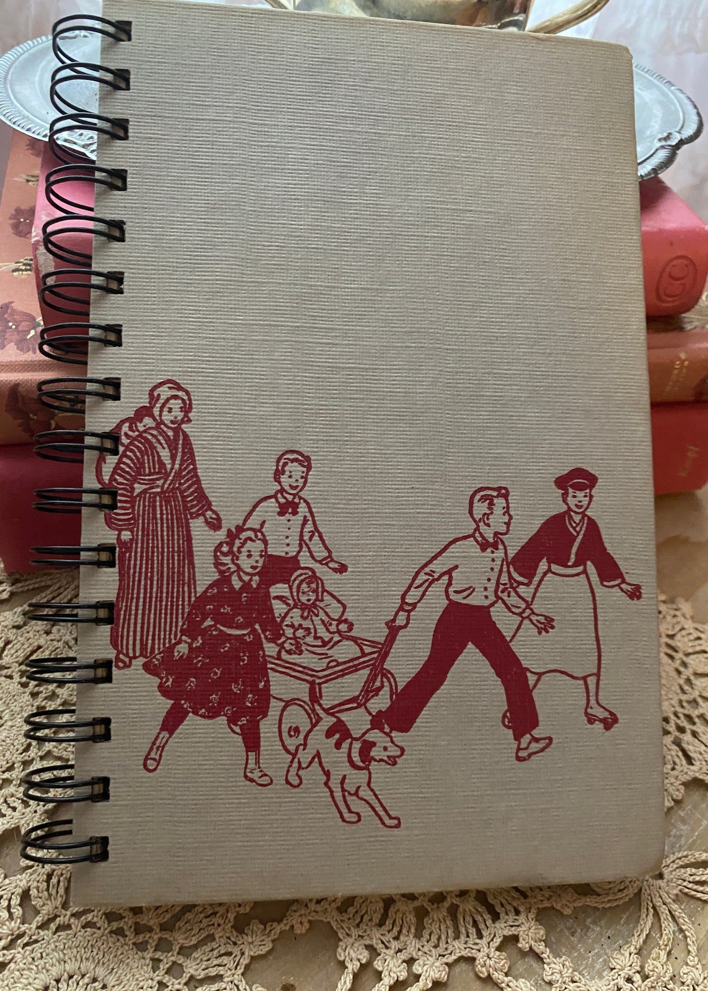 Recycled vintage book blank journal notebook sketchbook