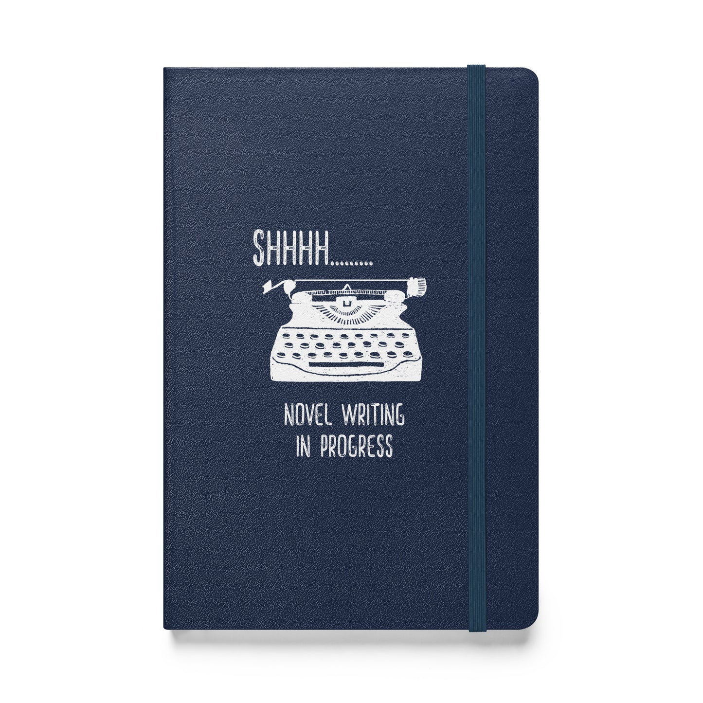 Shhhh Novel Writing in Progress navy blank journal