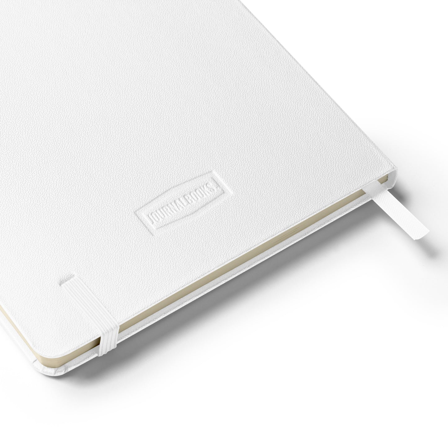 white hardcover blank journal back cover