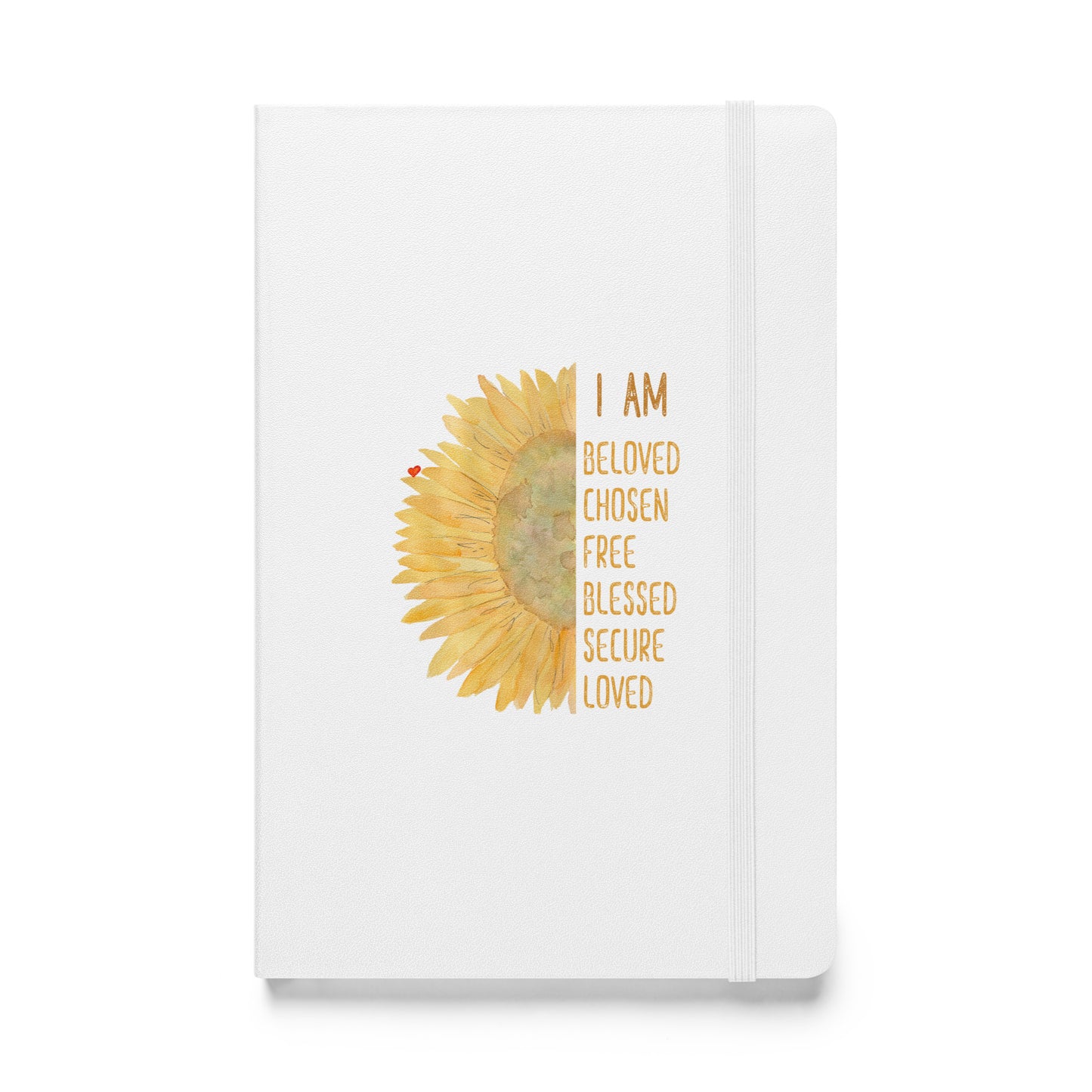 Watercolor Sunflower Hardcover Bound Blank Notebook Malissa Chapin Art