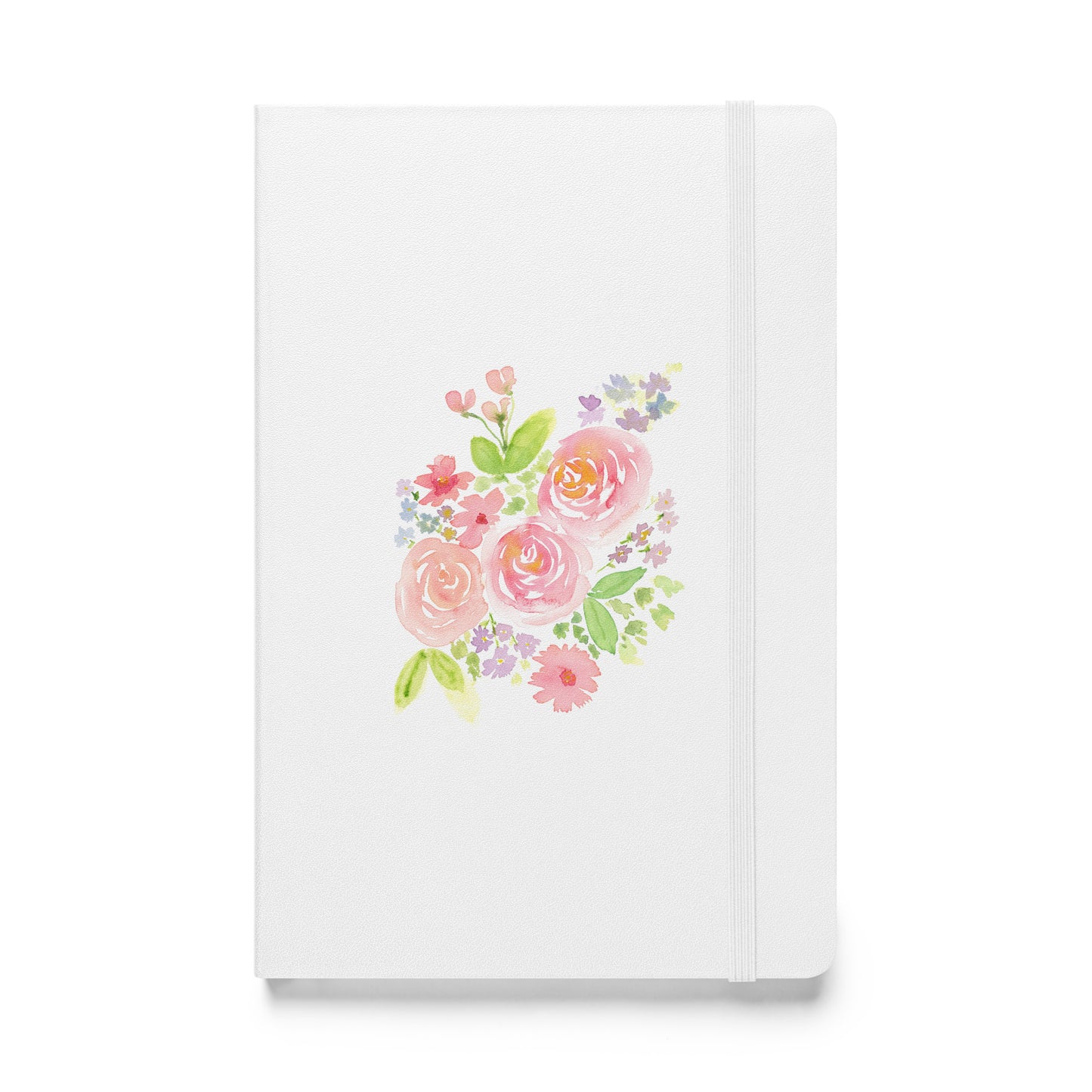Watercolor bouquet hardcover bound blank journal