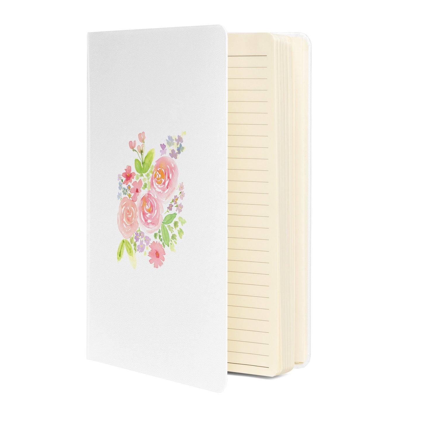 watercolor bouquet hardcover blank journal