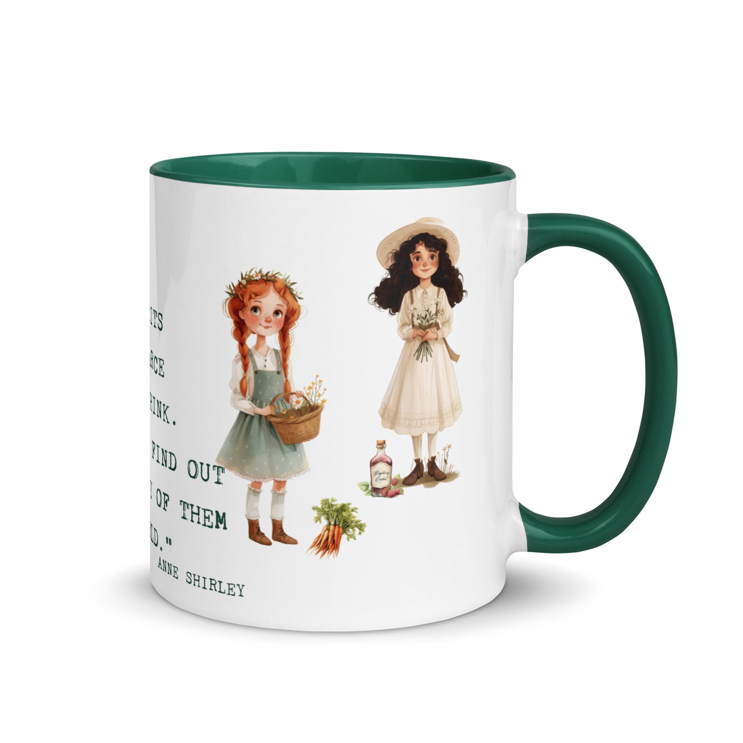 Anne of Green Gables and Diana ceramic
Mug green inside 