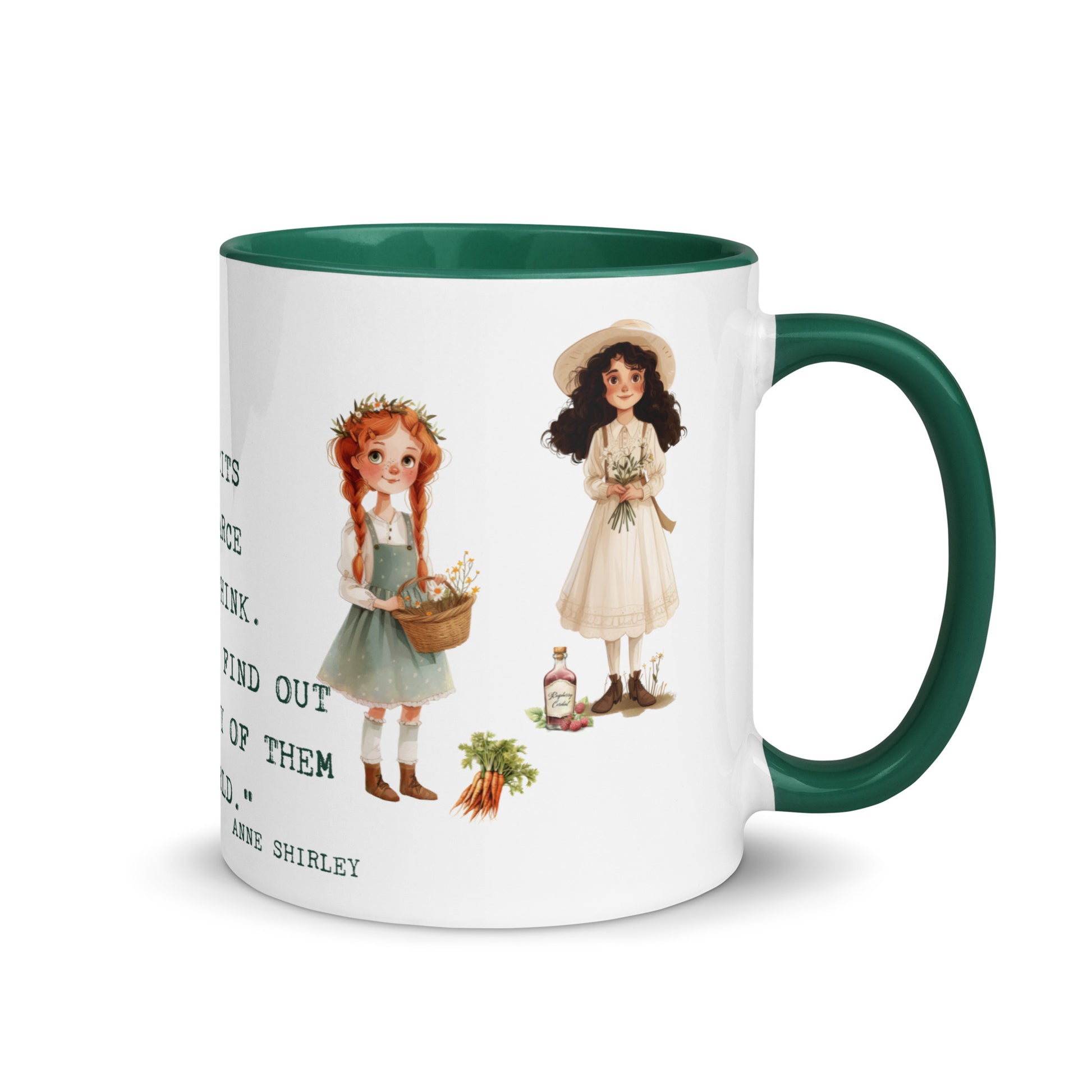 Anne of Green Gables and Diana ceramic
Mug green inside 
