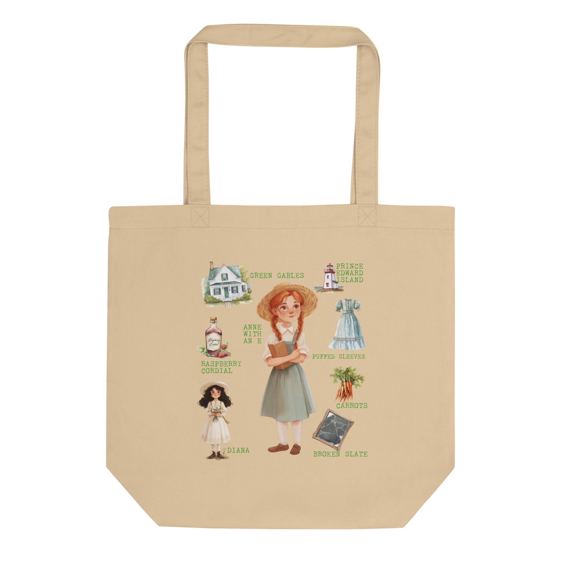 Cloth tote with Anne of green gables and her
Favorite things 