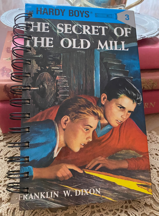 Vintage Hardy Boys Mystery Blank Journal upcycled sustainable 