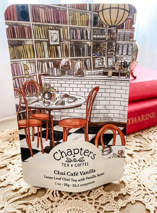 Chai Cafe Vanilla Handcrafted  Loose Leaf Tea for Book Lovers