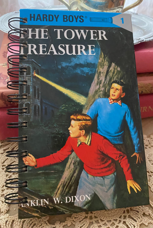 Hardy Boys vintage mystery blank journal upcycled sustainable 