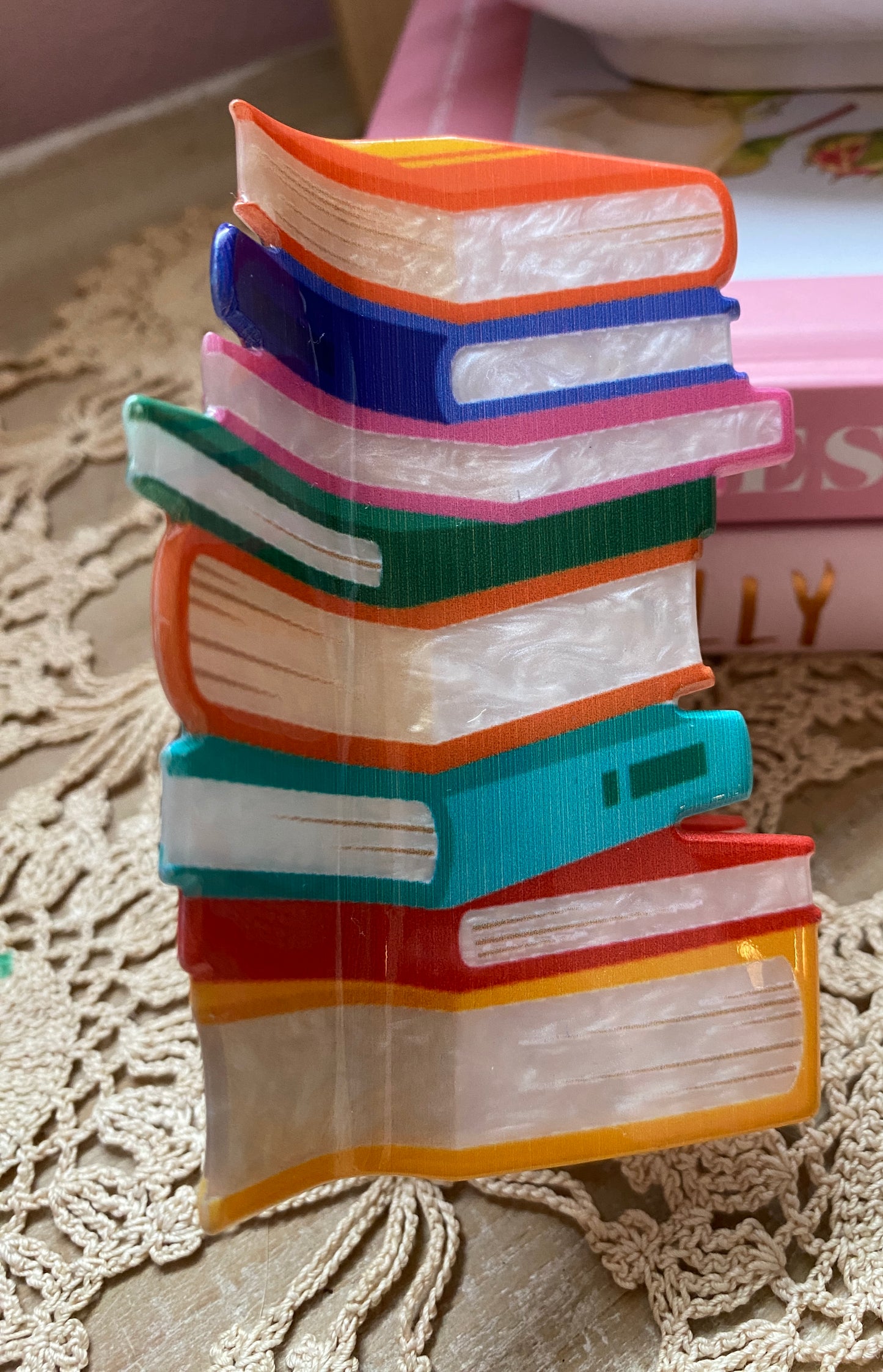 Book Stack Book Lover Hair Clip Claw