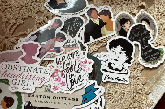 Jane Austen Book Lover Sticker Pack 50 Pc