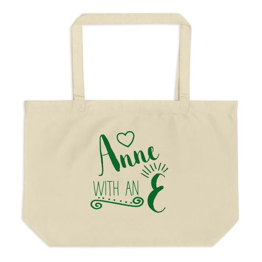 Anne With An E Anne of Green Gables Book Lover Large Organic Tote Bag